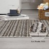 Modern Abstract Imitation Weaving Textured Printed Carpet for Living Room Bedroom Indoor Thin Low Pile Non Slip Washable Area Rug - 3 of 4