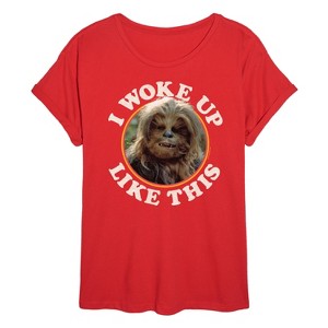 Women's - Star Wars - I Woke Up Like This Chewie Oversized Graphic T-Shirt - 1 of 4