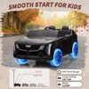24V Licensed Cadillac Ride On Truck Car with 2 Seater, Parent Remote Control, Smooth Start, Bluetooth Music & LED Lights, Battery Powered Car for Kid - 3 of 4