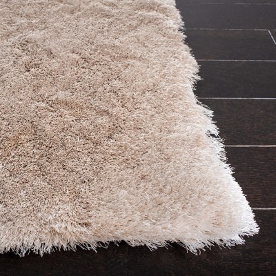 Safavieh Beige Hand-Tufted Shag Runner Rug
