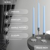 12 inch Taper Candles Set of 12 - Dripless and Smokeless Candle Unscented - Slow Burning Candle Sticks Are Perfect As Thanksgiving Taper Candles - 4 of 4