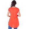 24seven Comfort Apparel Womens Scoop Neck High Low Maternity T Shirt Top - 3 of 4