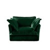 CAVINAS Comfy Single Couch Sofa, Fabric Single Sofa, Slip-covered Armchair with 1 Big Back Cushion and 2 Big Toss Pillows, Single Deep Seat - 3 of 4