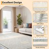 Modern Geometric Soft Area Rug, Washable Thin Foldable Low Pile Floor Carpet, Non Slip Stain Resistant Rug for Bedroom Living Room - 4 of 4