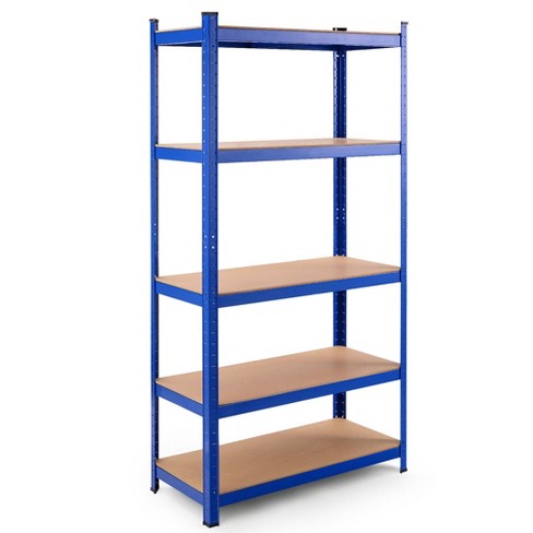 Costway 5-tier Metal Shelving Unit Adjustable Heavy-duty Utility Storage  Rack Silver : Target