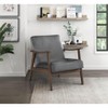 NicBex Velvet Accent Chair,Upholstered Living Room Chairs with Dark Walnut Finish,Mid-Century Armchair,Accent Chairs for Living Room - 2 of 4