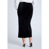 ELOQUII Women's Plus Size Velvet Maxi Skirt With Slit - 4 of 4