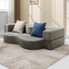 Mjkone Convertible Folding Sofa Bed with Memory Foam | Faux Leather Futon Couch for Living Room, Guest Room & Bedroom - Portable, Space-Saving - 3 of 4
