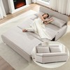 Mjkone Full/Queen Size Sofa Bed, 2 in 1 Convertible Linen Loveseat Sleeper Sofa Couch with Cushions - 2 of 4