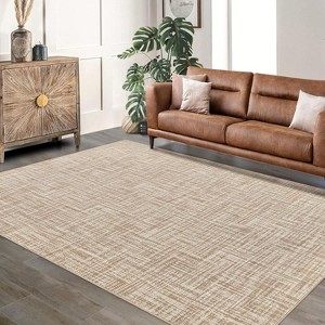 Rug Washable Kitchen Runner Rug, Rug Abstract Runner Mat for Hallway Contemporary Non-Slip Foldable, Floor Carpet for Bedroom Living Room - 1 of 4