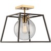 Artcraft Lighting Bridgetown 1 - Light Semi-Flush Mount in  Black/Harvest Brass - 2 of 4