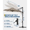10FT Outdoor Patio Umbrella Large Cantilever w/Base Included Market Sun Shade Windproof Offset with 360-Degree Rotation for Garden Deck Pool Patio - 3 of 4