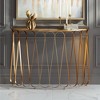 55 Downing Street Glam Luxury Metal Console Table 45 1/8" x 14 1/8" Gold Teardrop Frame Living Room Bedroom Bedside Entryway House - 2 of 4