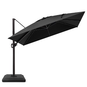 Crestlive Products 11FT Square Cantilever Umbrella Outdoor 360 Degree Rotation Offset Umbrella 6 Heights Adjustable with Base - 1 of 4