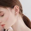 Small 14K Gold Huggie Hoop Earrings for Women | Emerald Green Heart Drop with Cubic Zirconia | Hypoallergenic Dangle Green Jewelry Gift - 3 of 4