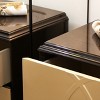 JTH LUXE Verona 23" Wide Contemporary Glam Storage Side Table, Espresso Black & Soft Gold Birchwood & Veneer - 3 of 4