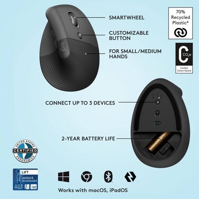 Logitech Lift Bluetooth Mouse - Black_4