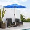 Hyleory 9' Sunbrella with 8 ribs,Hyleory Tilt Market Patio Umbrella with Oval Ribs Iron Pole, Sturdy and Adjustable - 2 of 4