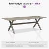 PURPLE LEAF Patio Dining Set All-Weather Wicker Aluminium Outdoor Table and Chairs Set for Backyard Decor Kitchen Modern Furniture Set - 3 of 4