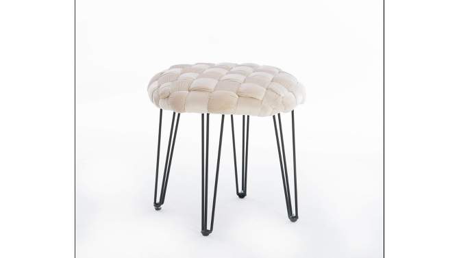 Mylie Round Ottoman Stool - Linon, 2 of 10, play video