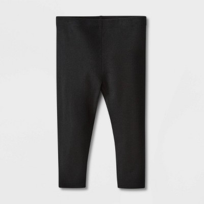 Image of Baby Girls' Jersey Leggings - Cat & Jack™ Black 6-9M