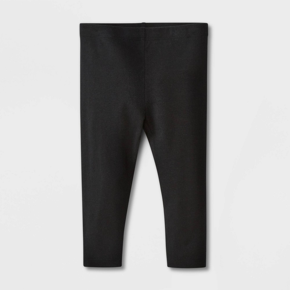 Baby Girls' Jersey Leggings - Cat & Jack Black Newborn