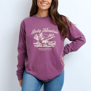 Simply Sage Market Rocky Mountain National Park Colorado USA Elk Garment Dyed Long Sleeve - 1 of 4