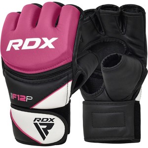 RDX Sports F12 Pink MMA Gloves for Women - Superior Quality, Comfort, and Style for Unmatched Performance in the Ring - 1 of 4