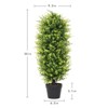 COWLOWN 3FT Artificial Boxwood Topiary Trees, Set of 2 - 36 Inch Faux Evergreen Shrubs for Outdoor Planters, Front Porch & Patio Decor - 2 of 4