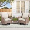Buenhomino Wicker Patio Conversation Set – Outdoor Seating Group with Cushions - 2 of 4