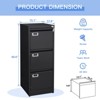 Mlezan Drawer File Cabinet: Metal, Lockable, Narrow Design for Under-Desk Storage. Fits A4/F4/Letter/Legal Files, BLack Finish, Assembly Required. - 3 of 4