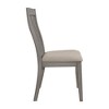 Simple Relax Set of 2 Upholstered Dining Side Chairs with Slatted Back in Coastal Grey - 3 of 4