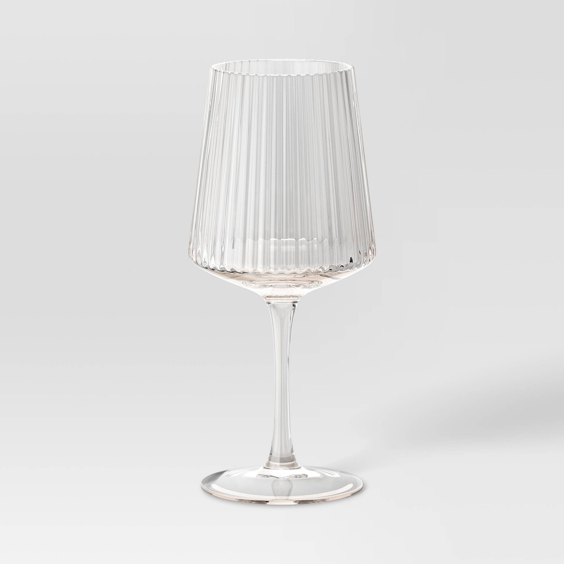 16.9oz Ribbed Stemmed Cassin Wine Glass - Threshold™