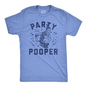 Mens Funny T Shirts party bummer Sarcastic Graphic Novelty Tee For Men - Crazy Dog Men's T Shirt - 1 of 4