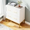 Gulches Modern White 2 Drawer File Cabinet, Lateral Filing Cabinet for Letter/Legal/A4 Size, Wood File Storage Cabinets Printer Stand - 3 of 4