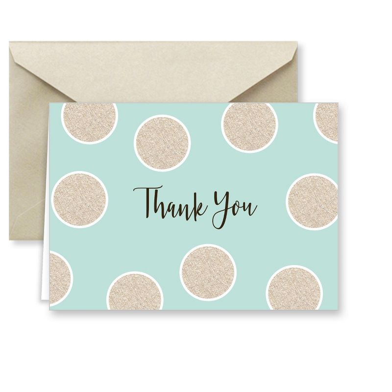 Paper Frenzy Purple and Mint Designer Thank You Note Card Collection with Envelopes - 25 pack, 2 of 7