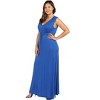 24seven Comfort Apparel Sleeveless Empire Waist Plus Size Maxi Dress - 2 of 4