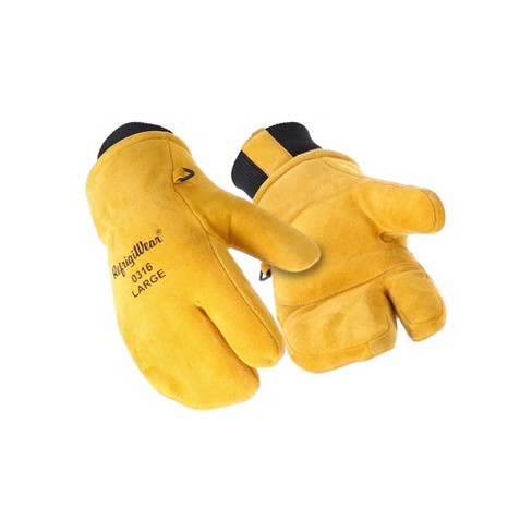 Refrigiwear Warm Fleece Lined Fiberfill Insulated Cowhide Leather Work  Gloves (gold, X-large) : Target