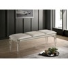 TiramisuBest Gold Bedroom Bench - Champagne Solid Wood & MDF Entryway, 54x18x19 Inches - 2 of 4