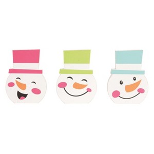 Transpac MDF Jolly Snowman Decor Set of 3 Christmas Home Decorations for Festive Holiday Cheer - 1 of 1