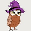 Junior's Design By Humans Owl Witch Halloween T Shirt By thebeardstudio T-Shirt - 2 of 3