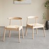 GDFStudio Monita Mid-Century Oak Wood Dining Chairs with Handwoven Seat (Set of 2) - 2 of 4