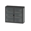 Wall Storage Cabinet, Metal Storage Cabinet With 3-Tier Storage, Detachable Shelves, Double Glass Door Cabinet - 4 of 4