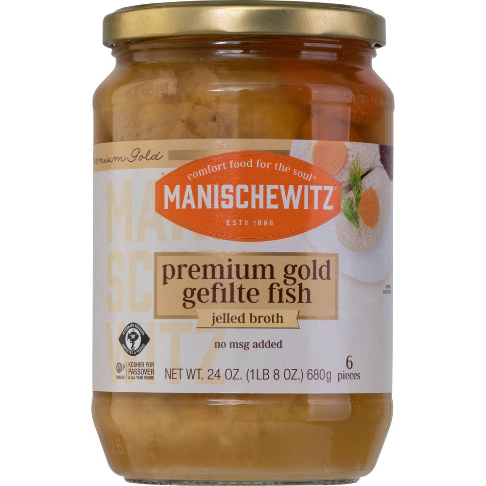 Manischewitz Gold Gefilte Fish Jelled Broth - 24oz
