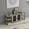 ODK TV Stand for 70 Inch TV, Industrial Entermainment Center with Storage Cabinet, Wood Rustic TV Console, 2 Tier Farmhouse TV Table for Living Room - 4 of 4