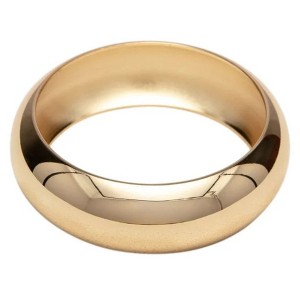 Pompeii3 Heavy Weight Thick 1" 18k Yellow Gold Plated Bangle - 1 of 4