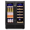 Velivi 24 in. Dual Zone 20-Wine Bottles and 88-Cans Beverage & Wine Cooler in black - 3 of 4