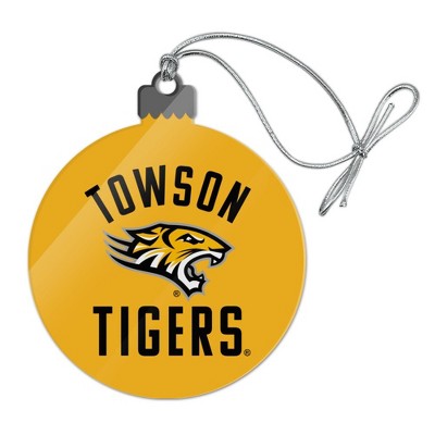 Towson University Tigers Acrylic Christmas Tree Holiday Ornament