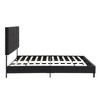 King Size Upholstered Platform Bed with Linen Fabric Headboard - 4 of 4