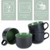 Elanze Designs 24 Oz X-Large Color Pop Mug Set of 4 - Perfect for Coffee, Cereal, Soup, Salad or Ice Cream Bowl, Oversized, Extra-Large Mugs, Green - 3 of 4